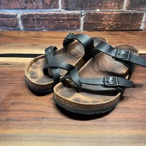 Birkenstock Mayari Black Leather Sandals